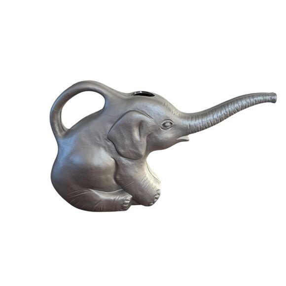 Vintage Elephant Watering Can Plastic Union Products 1998 Gray Trunk - Picture 4 of 7